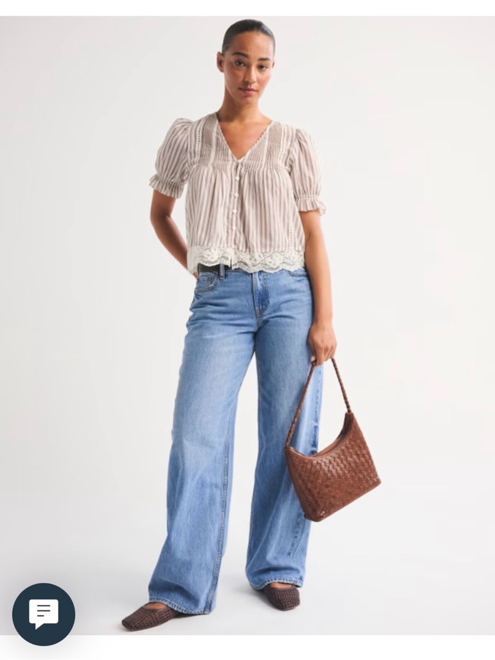 Abercrombie & Fitch Curve Love Low Rise Baggy Jeans